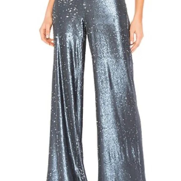 Alexis - Ripley blue sequins blazer and wide leg pant - Picture 2 of 2